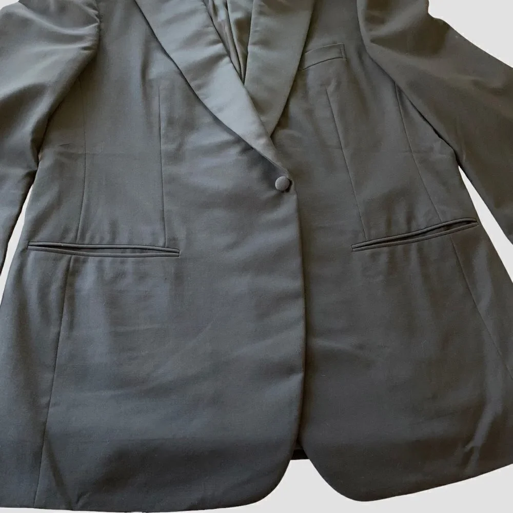 Dunhill Black Wool Suit Coat